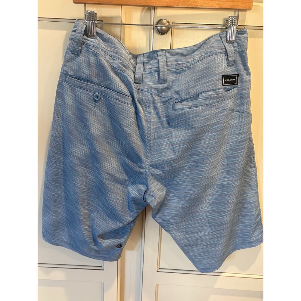 Volcom Men's 30 Patterned Surf & Turf Hybrid Shorts Light Blue Size 30 - Picture 4 of 4